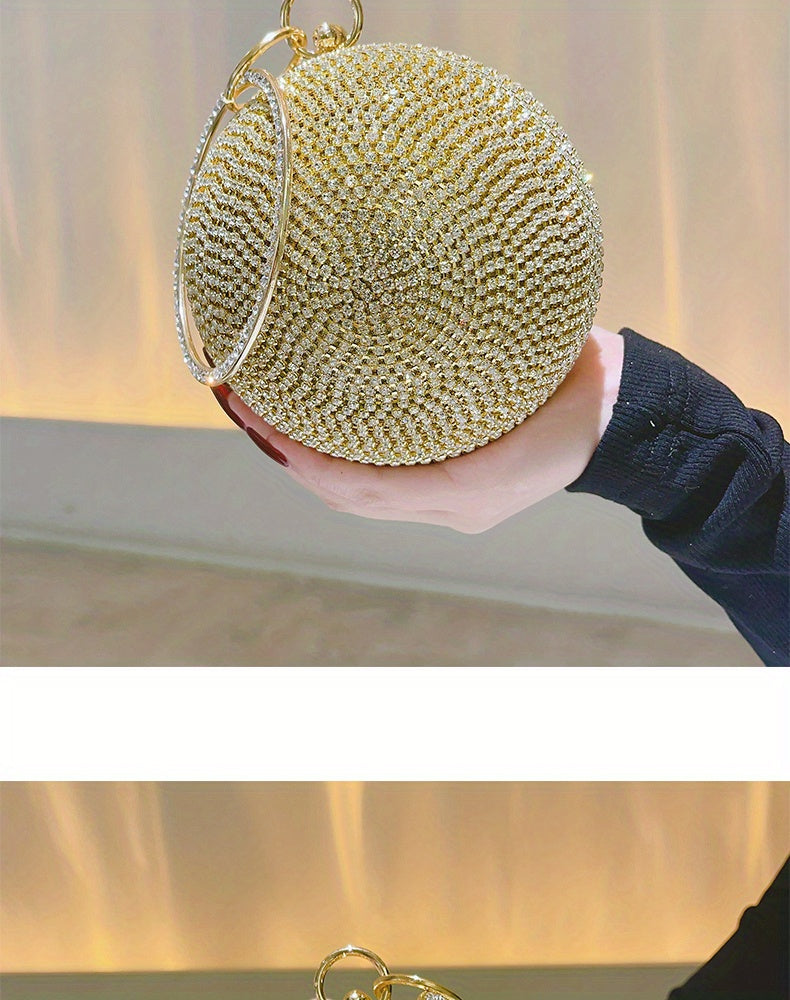 Rhinestone Ball Clutch