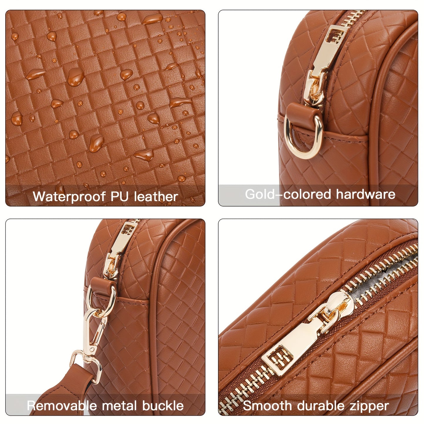 Vegan Leather Small Crossbody Bag