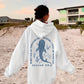 Marine Animal Whale Alphabet Pattern Printed Hoodie