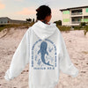 Marine Animal Whale Alphabet Pattern Printed Hoodie