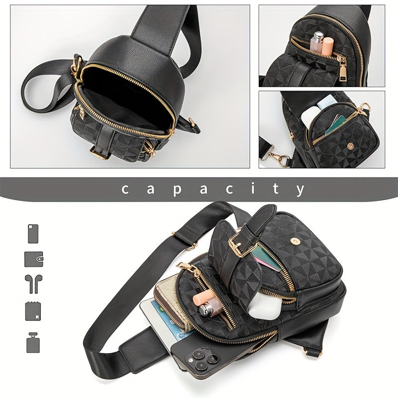 Checkered Fanny Pack Crossbody Bag