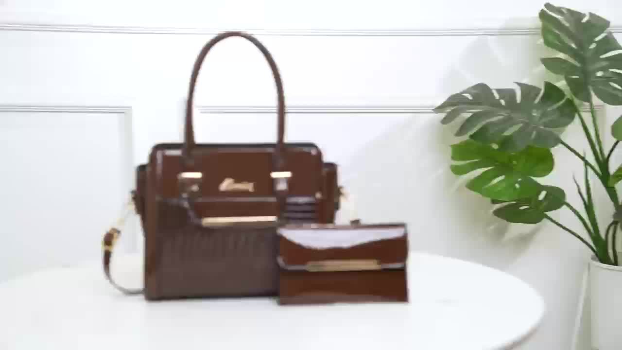 2-Piece Crocodile Pattern Tote Bag Set