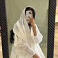 white Elegant Cardigan Robe