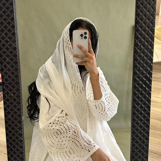 white Elegant Cardigan Robe