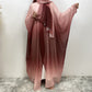 Falah Gradient Batwing Sleeve With Headscarf Suit