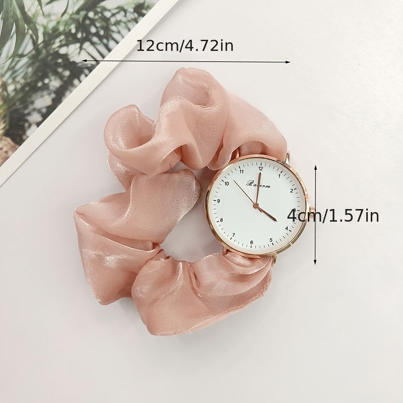 Sparkling Satin Strap Quartz Watch