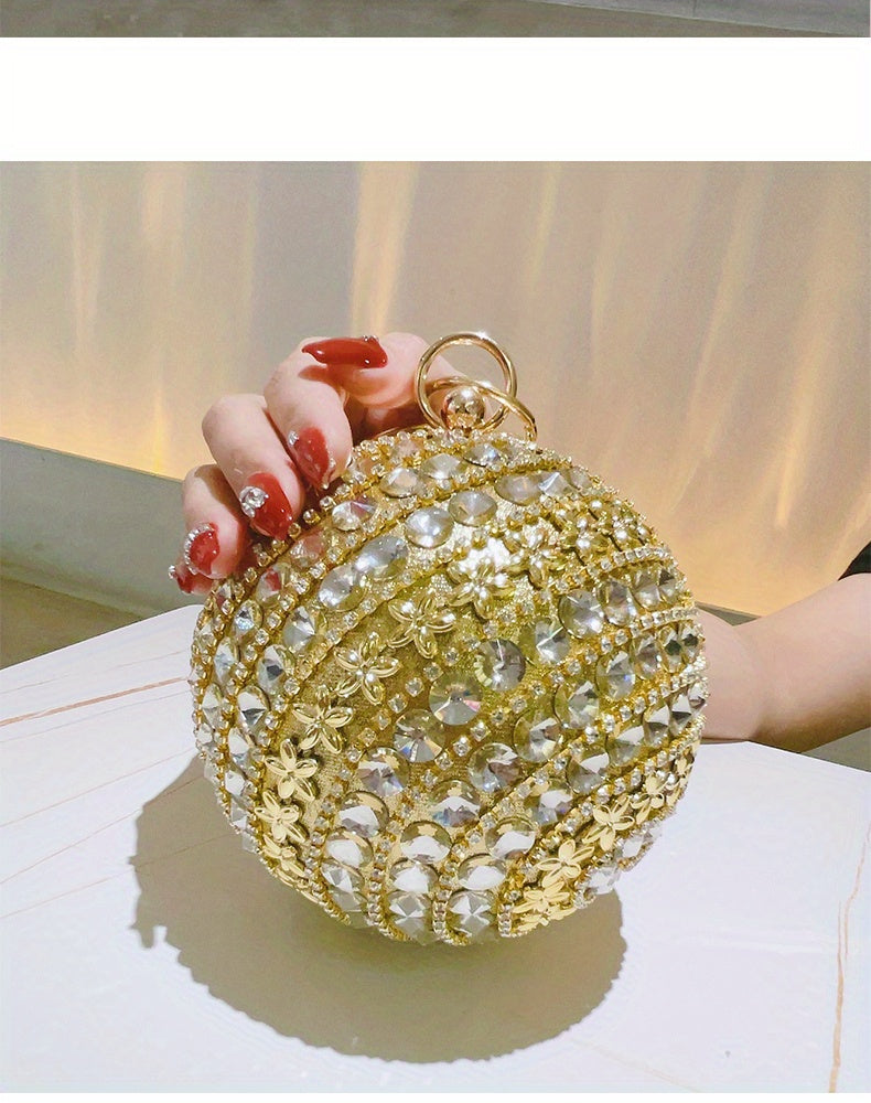 Rhinestone Ball Clutch