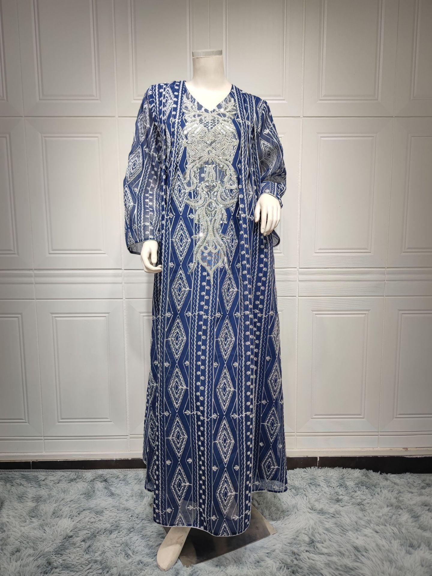 Saudi Dubai Evening Gown Embroidered Robe