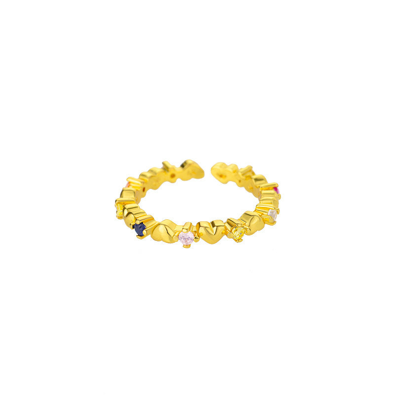 Gold-plated Adjustable Ring With Opening