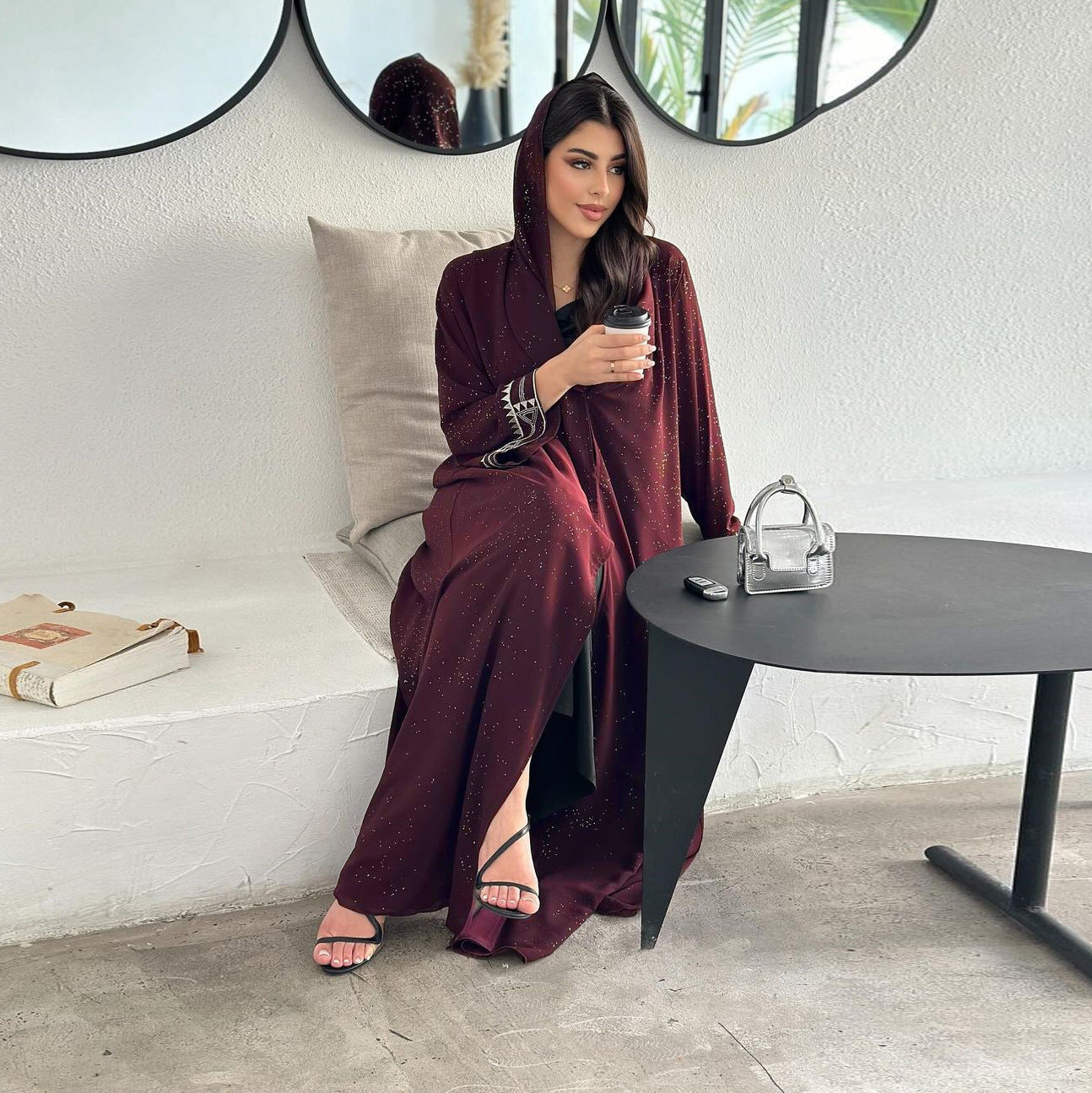 Women’s Modest Open Abaya Cardigan Robe