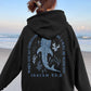 Marine Animal Whale Alphabet Pattern Printed Hoodie
