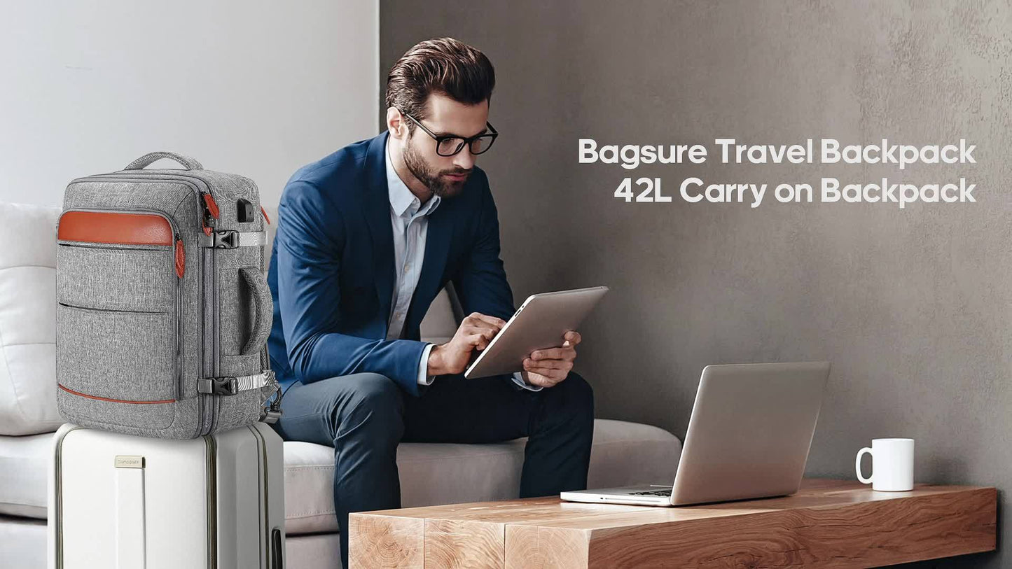 Bagsure 42L Travel Backpack