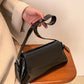 Fashion patent leather ladies baguette texture glossy underarm shoulder bag