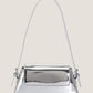 Fashion patent leather ladies baguette texture glossy underarm shoulder bag