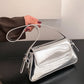 Fashion patent leather ladies baguette texture glossy underarm shoulder bag