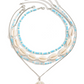 Ocean-style shell conch tassel multi-layer necklace, stacked soft clay starfish necklace