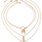 Ocean-style shell conch tassel multi-layer necklace, stacked soft clay starfish necklace