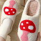 Christmas Valentine's Day Cute Mushroom Cotton Slippers Indoor Home Plush Warm Slippers