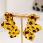 Fashionable and personalized acrylic leopard leaf flower earrings